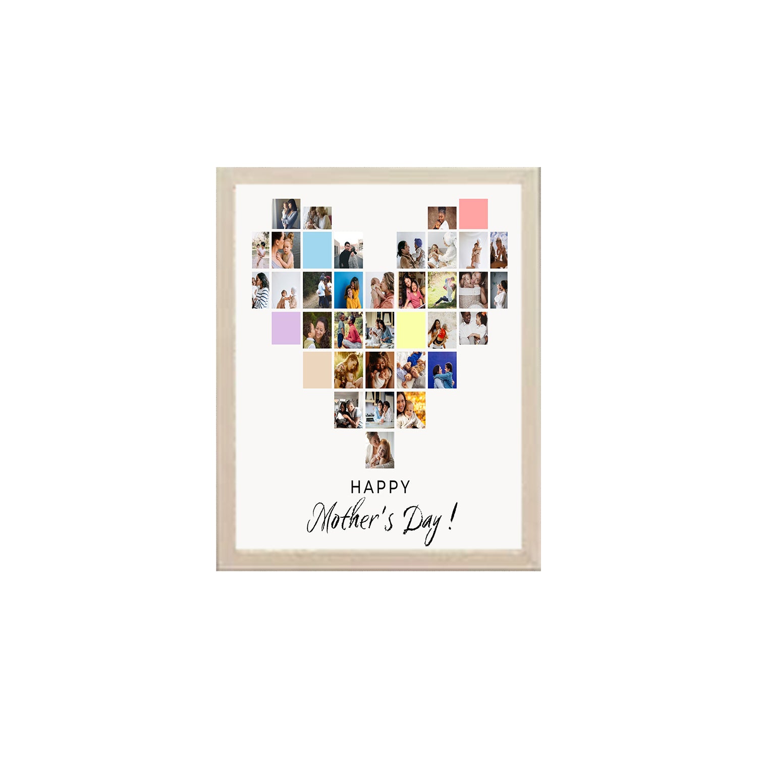 Buy white Happy Mothers Days Custom Design Photo Frame 1 Pc ( photo and text is Customizable )