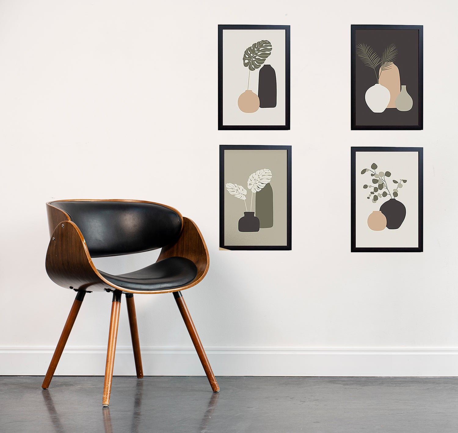 Buy black Set of 4 Abstract Photo Frames