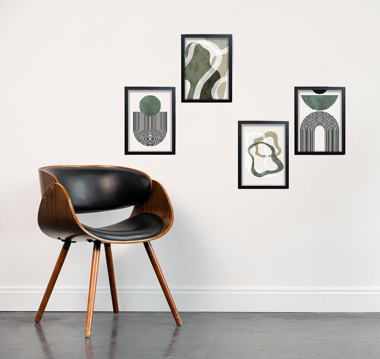 Set of 4 Abstract Art Frame set