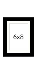 Custom 6x8 black collage frame with white mat for personalized wall decor. - Custom Collage Wall Frame Set – Personalized Gallery Decor - 4x4" / Black - Frame World