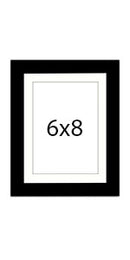 Custom 6x8 black collage frame with white mat for personalized wall decor. - Custom Collage Wall Frame Set – Personalized Gallery Decor - 4x4" / Black - Frame World