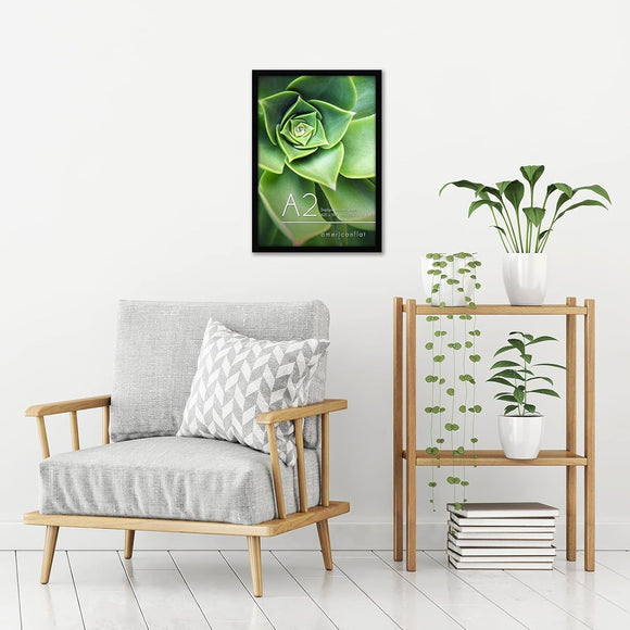 Custom Picture Frame with glass - Thin Border Picture Frame for Wall Display - Hanging Hardware Included