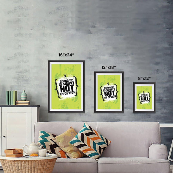 Gym Inspiration Motivation Quotes - Inspirational Motivational Wall Art Print for Home Office Decor