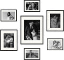 Simple Gallery Wall Collage Frames for Family Pics & Art Prints - Set of 7 Includes Four 5x7, Two 8x10, One 10x14 - Glass Front --2