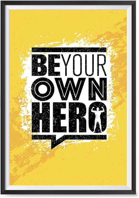 Gym Inspiration Motivation Quotes - Inspirational Motivational Wall Art Print for Home Office Decor
