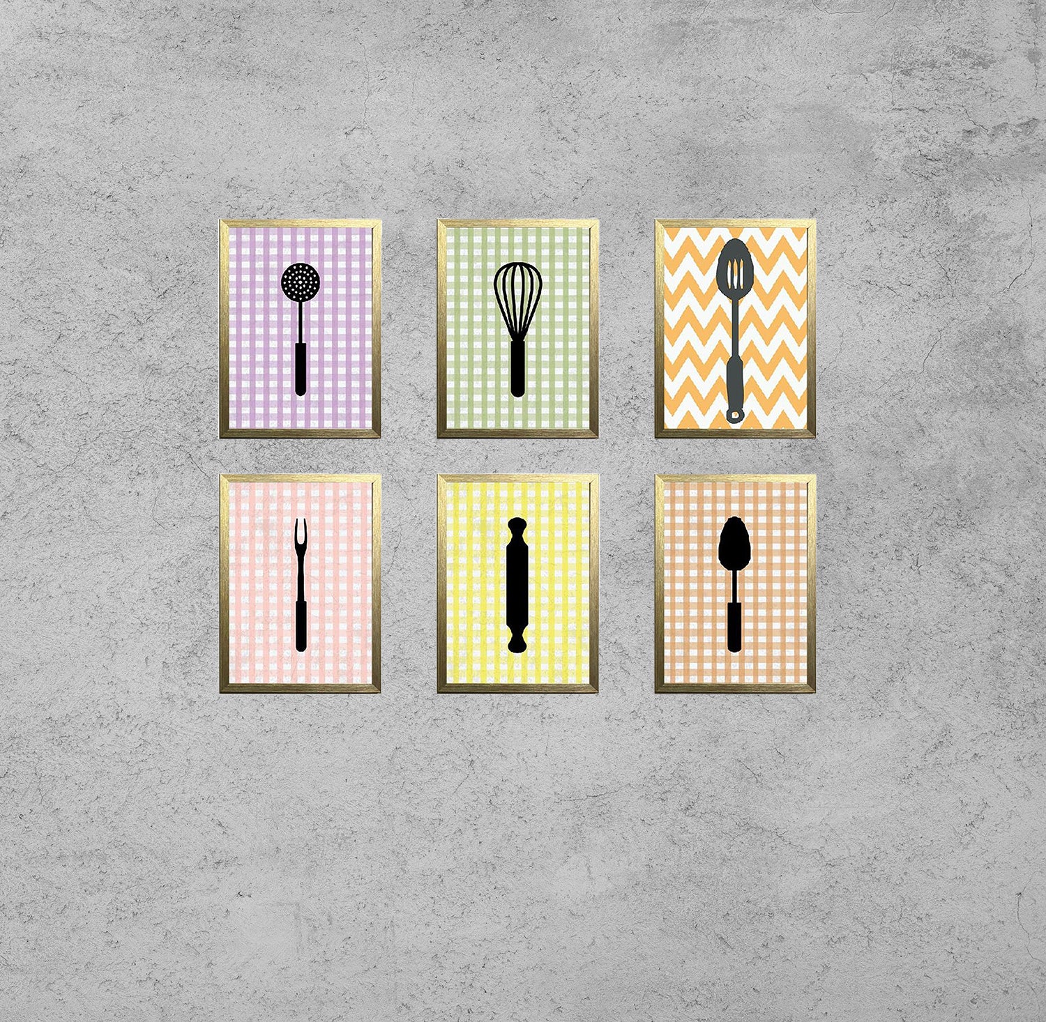 Buy golden 6 PCS Kitchen Photo Wall Decoration Frames