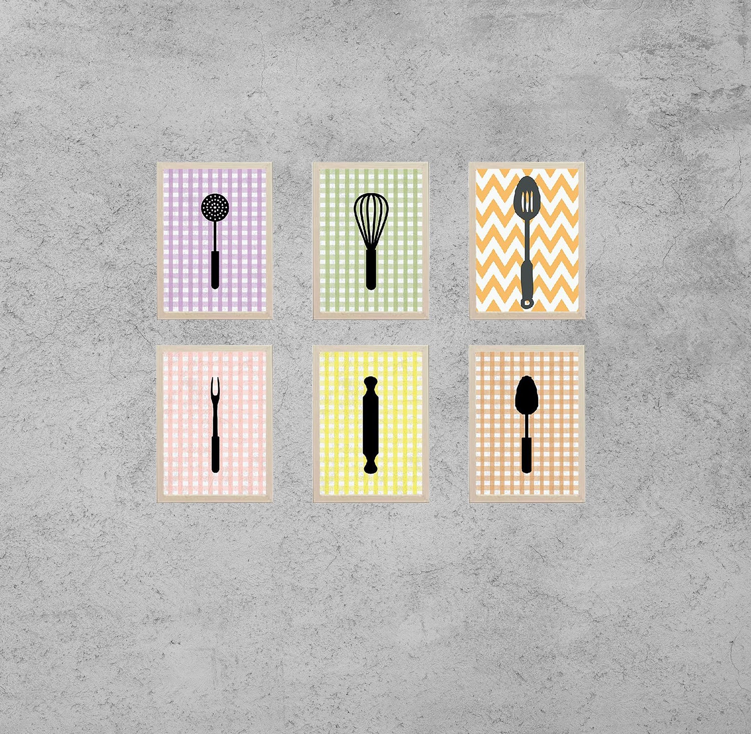 Buy white 6 PCS Kitchen Photo Wall Decoration Frames
