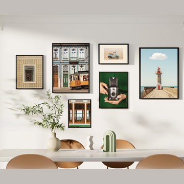 6 Pack Travel Abstract Buildings, Photography Print Frame set ( 12x16" 2 pc, 8x12" 2 pc, 6x8" pc)