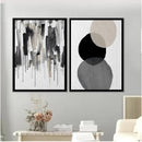 Black abstract art frames collage with geometric and brushstroke designs in neutral tones. - 2 PCS Motivational Quote Picture Frame, Abstract Frames - Black / 8x12" / 1 - abstract frames, art, frame world, home decor, inspiration, motivational frames, office decor, quote frames, wall decor - Frame World