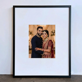 Oversized Mount 20x16" Black Box Frame For 10x8 picture - Premium Collection for collage - 0