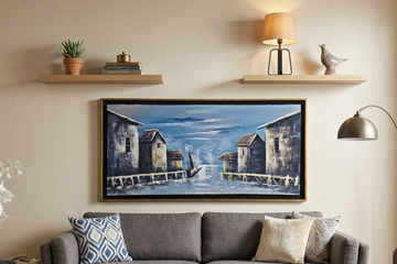 42x24" Premium Scenery frame - Floating frame with Uv canvas Print - 0