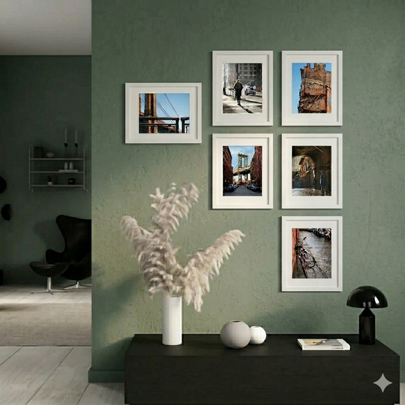 10x14" 6 pack of Frames Collage, With Border 8x10" for Family/ Wedding Pictures