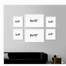 Pack of 6 Collage Set, Glass front Frame, Custom frame set (8x10" - 2pc, 6x8" - 4 pc)-2