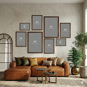 Pack of 8 Wall Gallery Collage set (2 Pcs a2, 4 Pcs a3, 2 Pcs a4 ) - 0