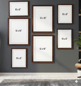 Pack of 7 Photo Frame Collage set Large frames - 0