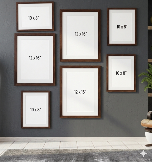 Pack of 7 Photo Frame Collage set Large frames