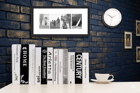 Collage Picture Frame - 20x10" Wall Mounting - Four 4 x 6" Pictures