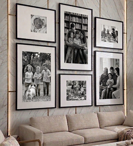 Gallery Photo Wall Frames Set - 6 Frames collage (20x30 inch 3 pc, 20x16 inch 3 pc) - 0