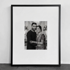 Oversized Mount 20x16" Black Box Frame For 10x8 picture - Premium Collection for collage