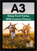 Custom Picture Frame with glass - Thin Border Picture Frame for Wall Display - Hanging Hardware Included-3