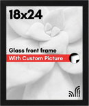 Custom Picture Frame with glass - Thin Border Picture Frame for Wall Display - Hanging Hardware Included-3