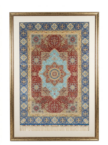 36x48" Digital Printed Persian Rug for Wall Decor, with Mounting Boho Wall Decor, Premium Wall art - 0