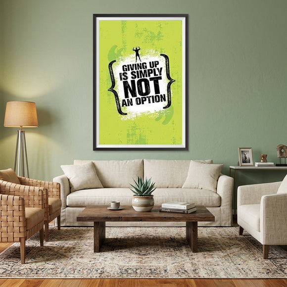 Gym Inspiration Motivation Quotes - Inspirational Motivational Wall Art Print for Home Office Decor