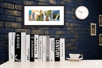 Collage Picture Frame - 20x10" Wall Mounting - Four 4 x 6" Pictures - 0