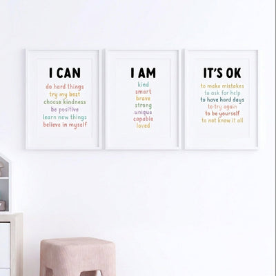 Kids Affirmation frame Set of 3