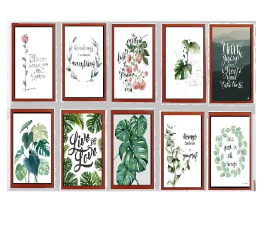 10 pcs 5x7 inch Abstract Frames set
