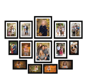 Pack of 14 Collage Frame set (8x10" -  2pc, 6x8" - 6 pc, 4x6" - 6 pc)