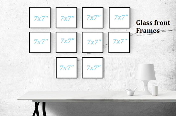 Set of 10 7x7 inch Frame Collage set, with Custom Pictures