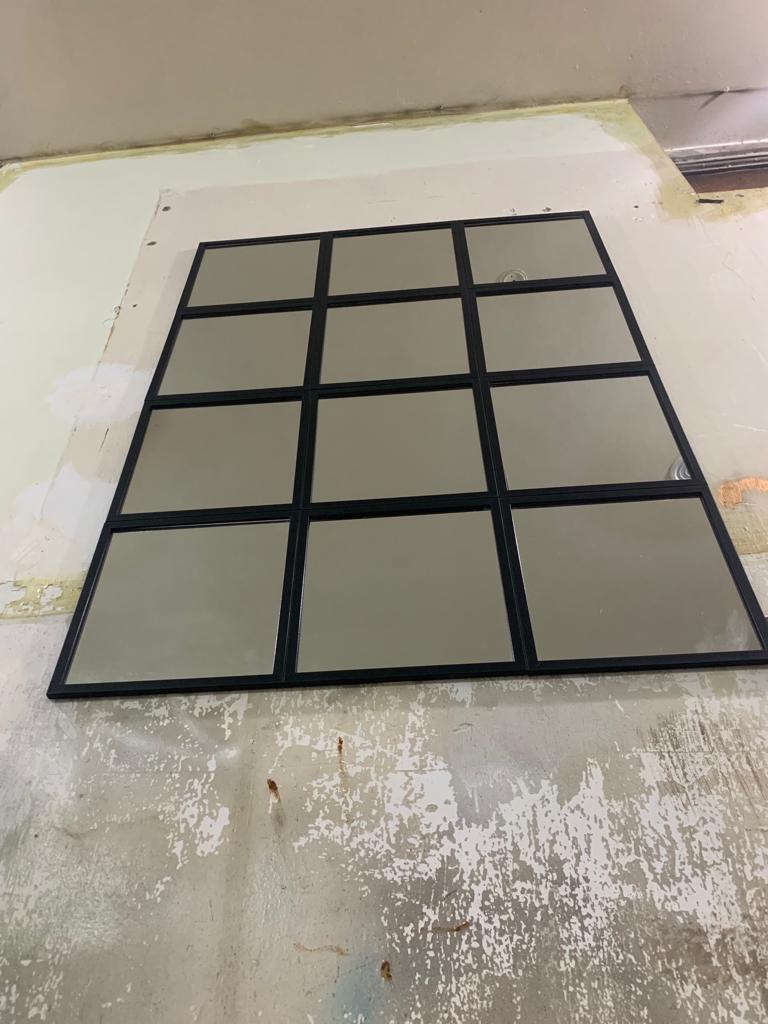Grid Mirror for Home Decor, PVC Border Mirror frames , DIY Hanging Mirror