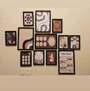 Black collage photo frames set with custom layout featuring 12 frames in various sizes. - Pack of 12- Collage Photo Frames set - Black - 11 pc - Frame World