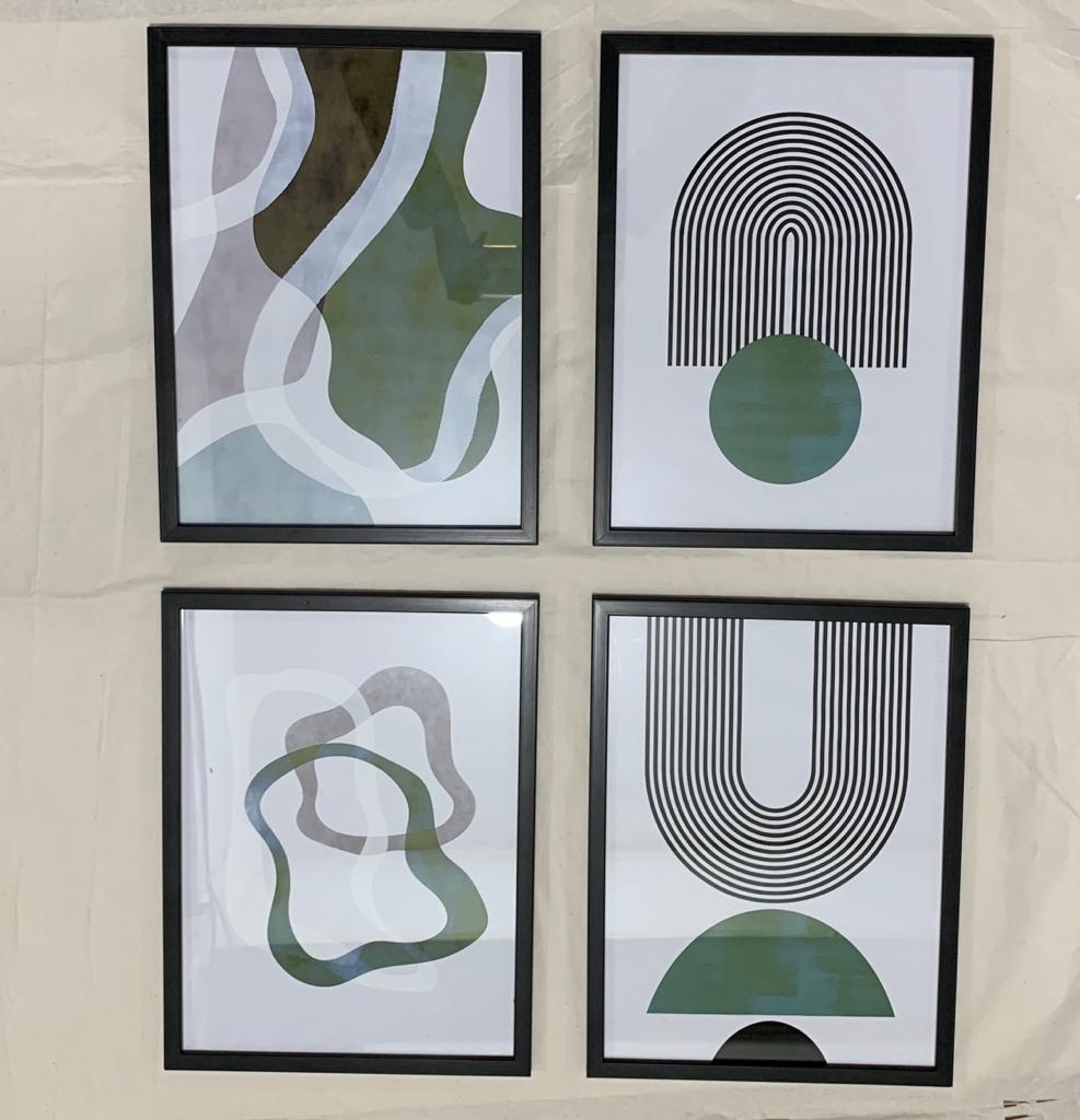 Set of 4 Abstract Art Frame set