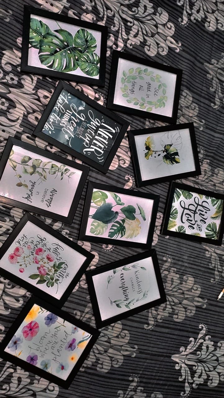 10 pcs 5x7 inch Abstract Frames set