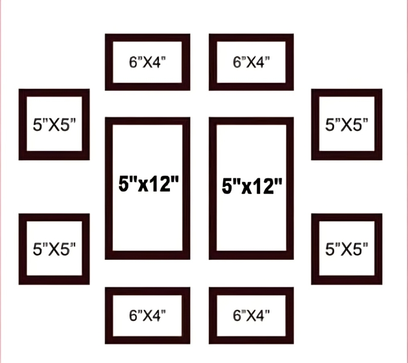 Set of 10 Collage Photo Frames