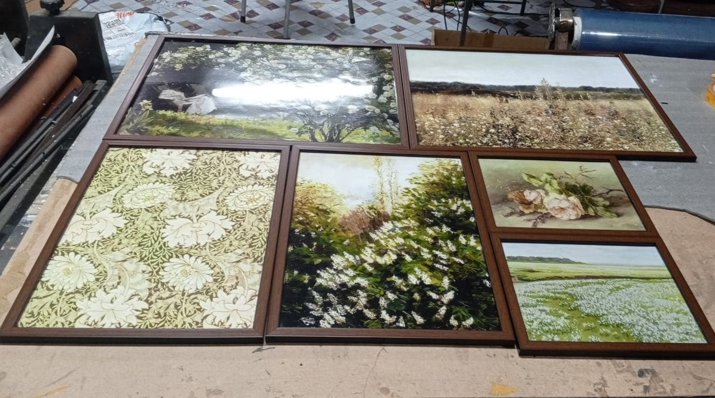 6 Frames Large Vintage Full Wall frame set, Modern Traditional, Antique Decor, European Wall Prints