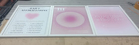 Set of 3 Abstract Photo Frames/ Girls Room Decor - 0