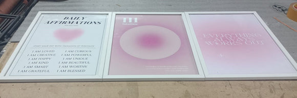 Set of 3 Abstract Photo Frames/ Girls Room Decor