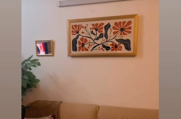 Single Boho Abstract Floral Print