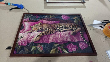 Single Sleeping Leopard Wall Art, Vintage Leopard Poster, Maximalist Wall Art, Aesthetic Wall Art, Dorm Decor - 0