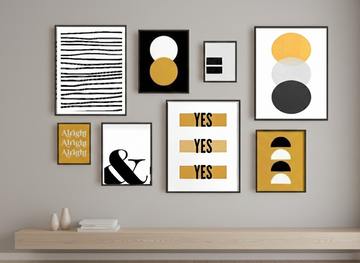abstract yellow frames