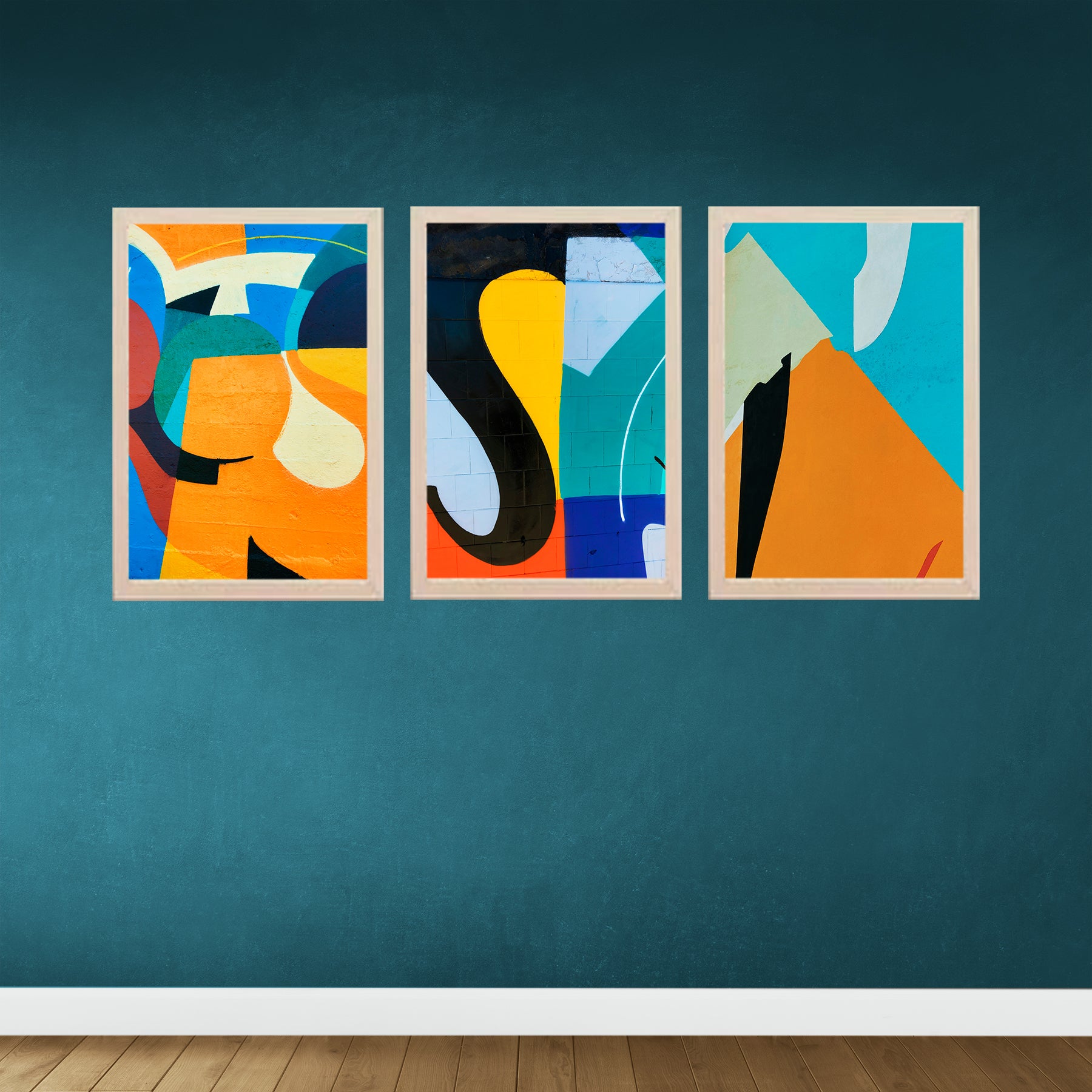 Buy white Stunning Modern Art Frames Set of 3