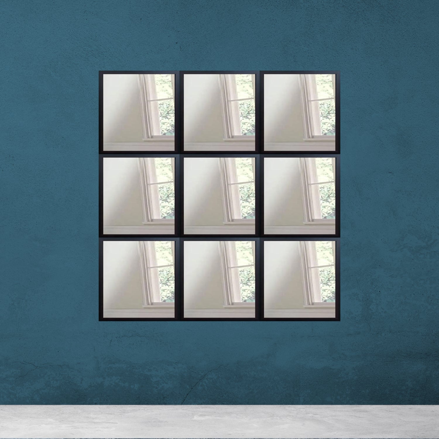 Grid Mirror for Home Decor, PVC Border Mirror frames , DIY Hanging Mirror