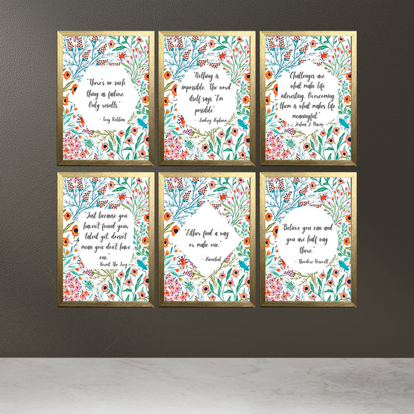 6 Pcs Business / Work Motivation Quotes