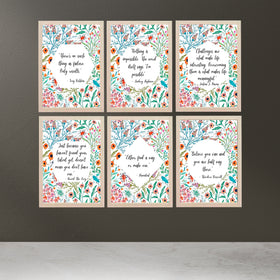 Buy white 6 Pcs Business / Work Motivation Quotes