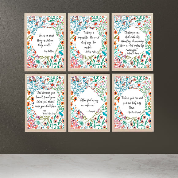 6 Pcs Business / Work Motivation Quotes