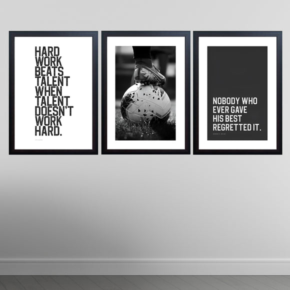 Motivational Quotes About Success For House & Office Decor Set of 3 Frames