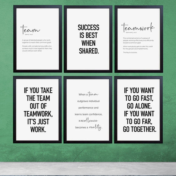 Business Strategy Quotes Set of 6 frames